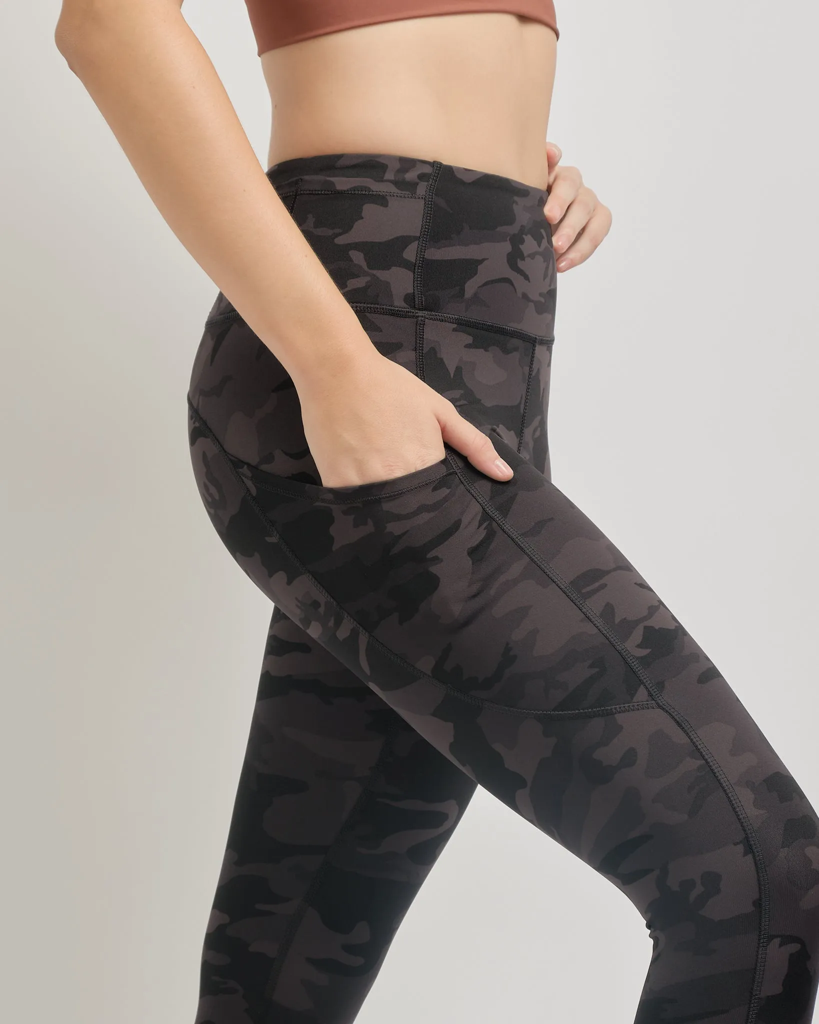 Easy Stretch 7/8 *Pocket Leggings in Camo Black