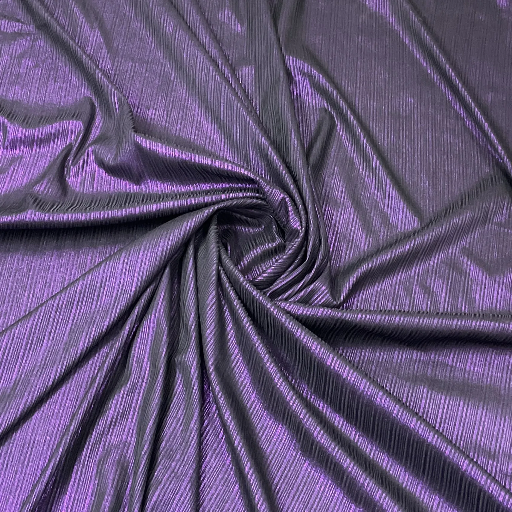 Exclusive Purple Solid Metallic Knitted Lycra Fabric