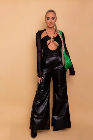 Faux Leather Trousers