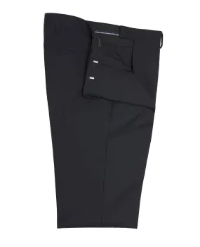 Flat Front Borough Trousers Plain Weave Navy