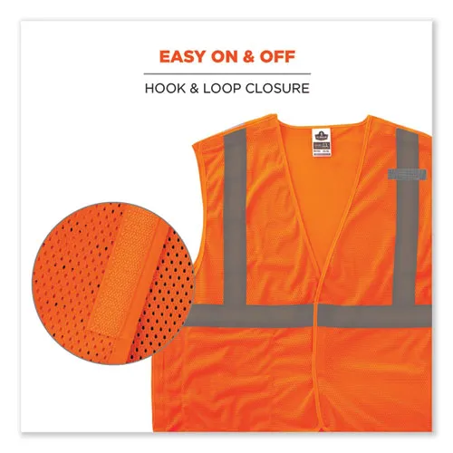 Glowear 8215ba-s Single Size Class 2 Economy Breakaway Mesh Vest, Polyester, X-large, Orange, Ships In 1-3 Business Days