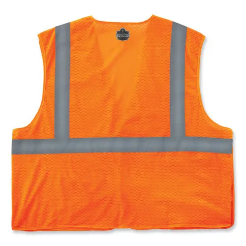 Glowear 8215ba-s Single Size Class 2 Economy Breakaway Mesh Vest, Polyester, X-large, Orange, Ships In 1-3 Business Days