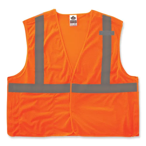 Glowear 8215ba-s Single Size Class 2 Economy Breakaway Mesh Vest, Polyester, X-large, Orange, Ships In 1-3 Business Days