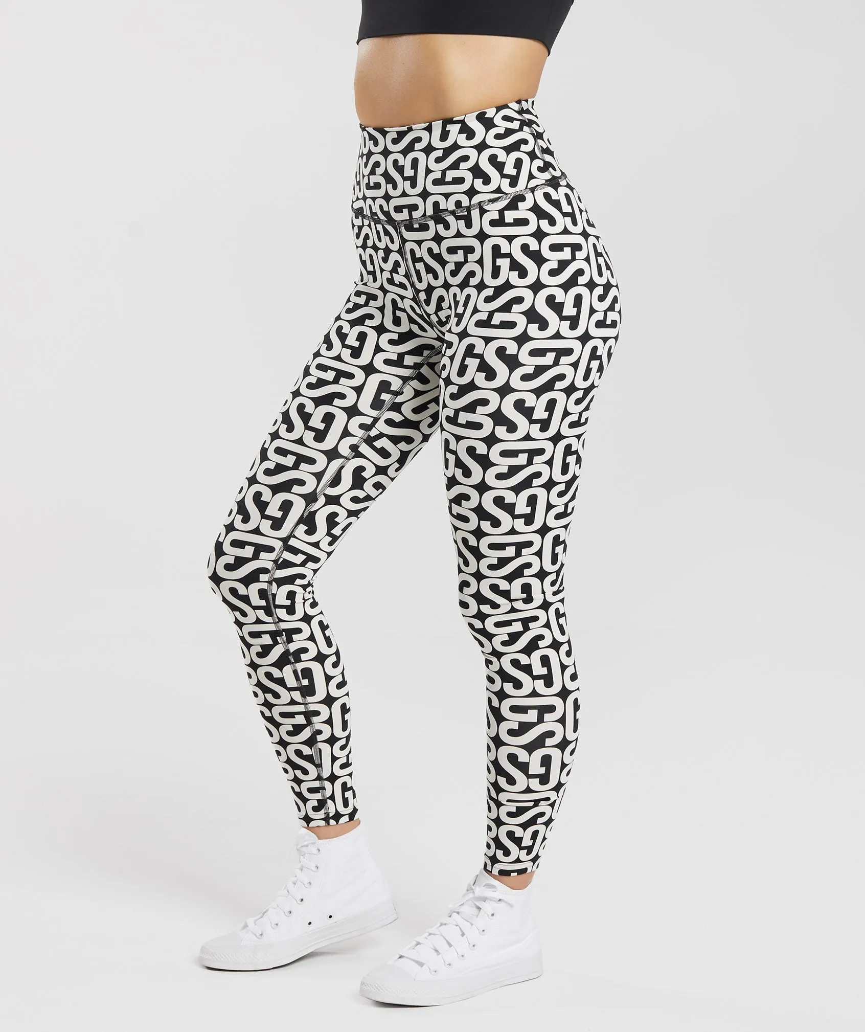 Gymshark Monogram Leggings - Black