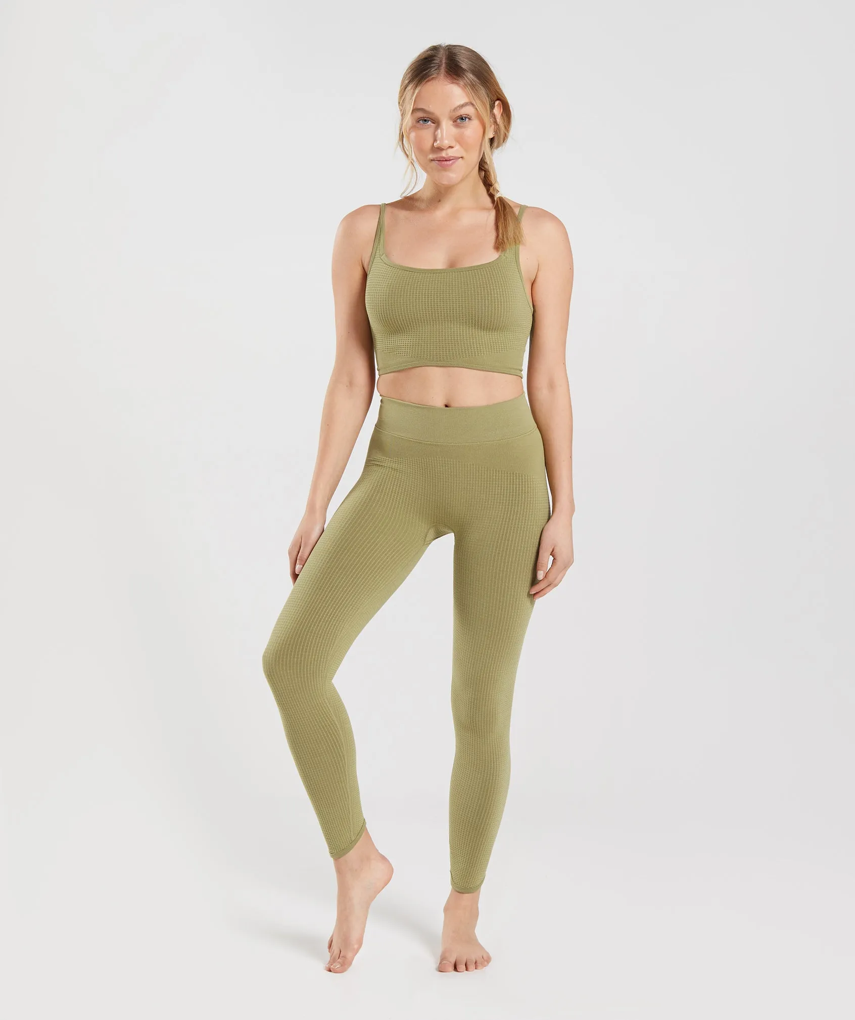 Gymshark Pause Seamless Leggings - Griffin Green