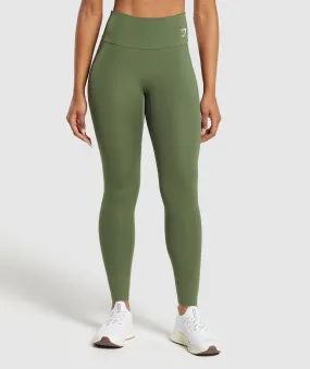 Gymshark Training Leggings - Core Olive