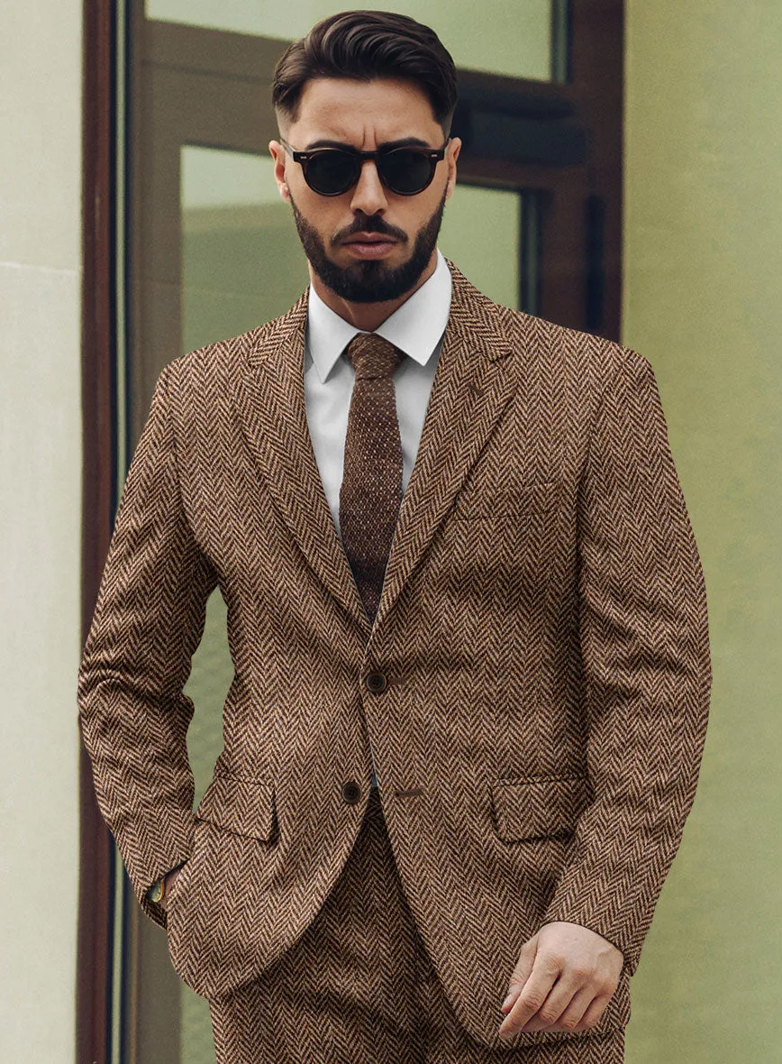 Harris Tweed Irish Brown Herringbone Suit