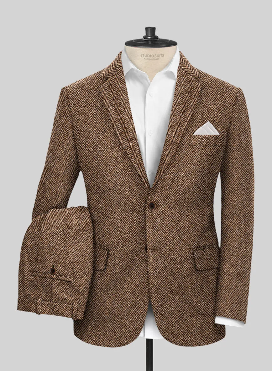 Harris Tweed Irish Brown Herringbone Suit