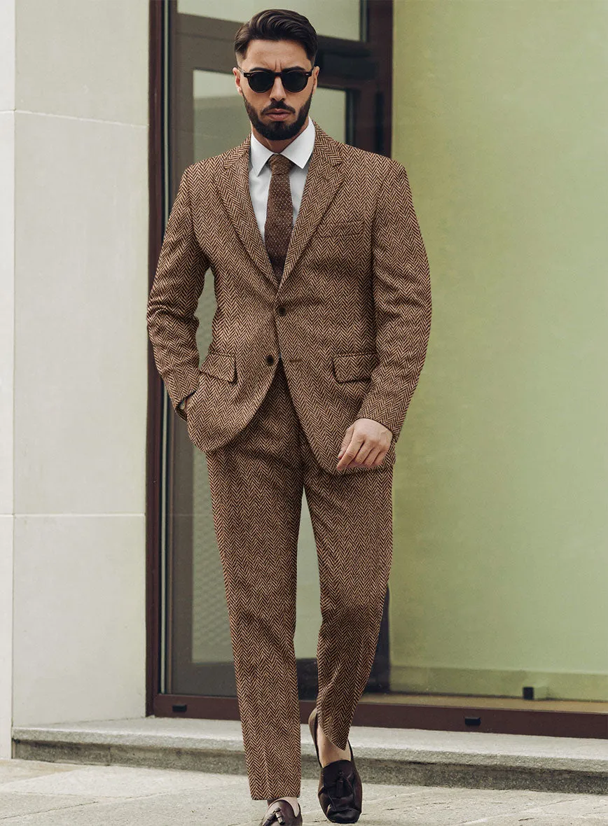 Harris Tweed Irish Brown Herringbone Suit