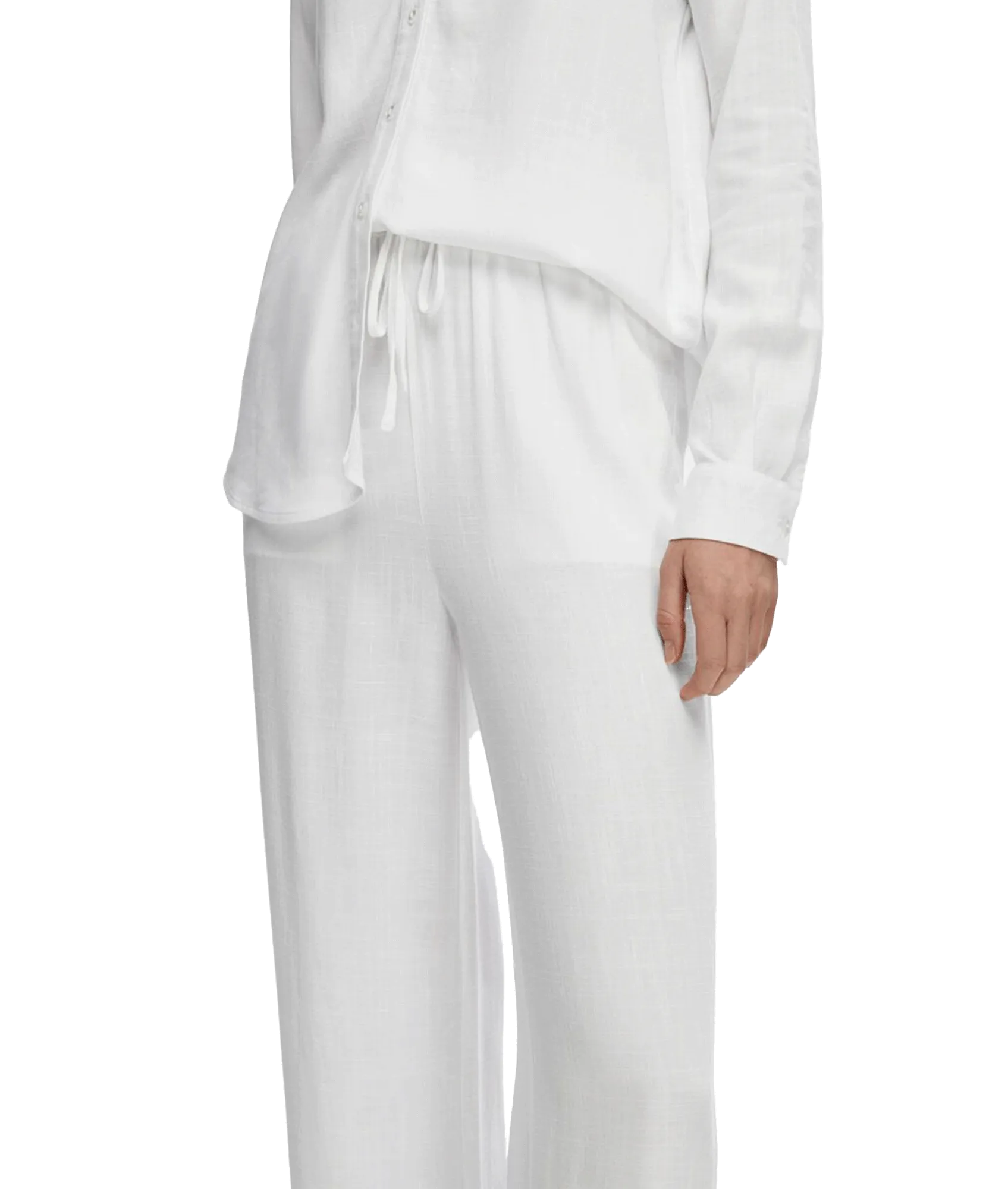 High-waisted Trousers - White