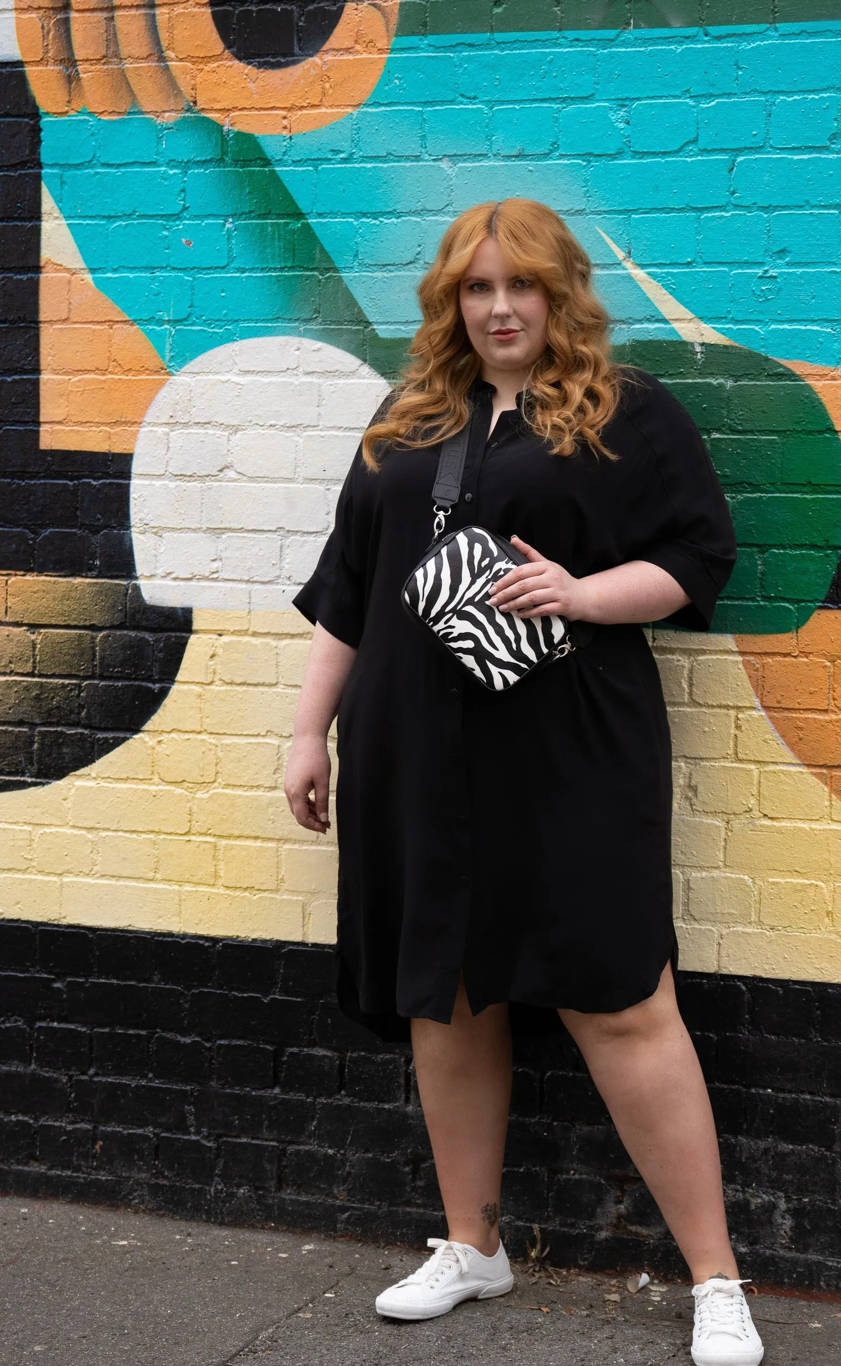 I'm So Excited Oversized Dress - Black