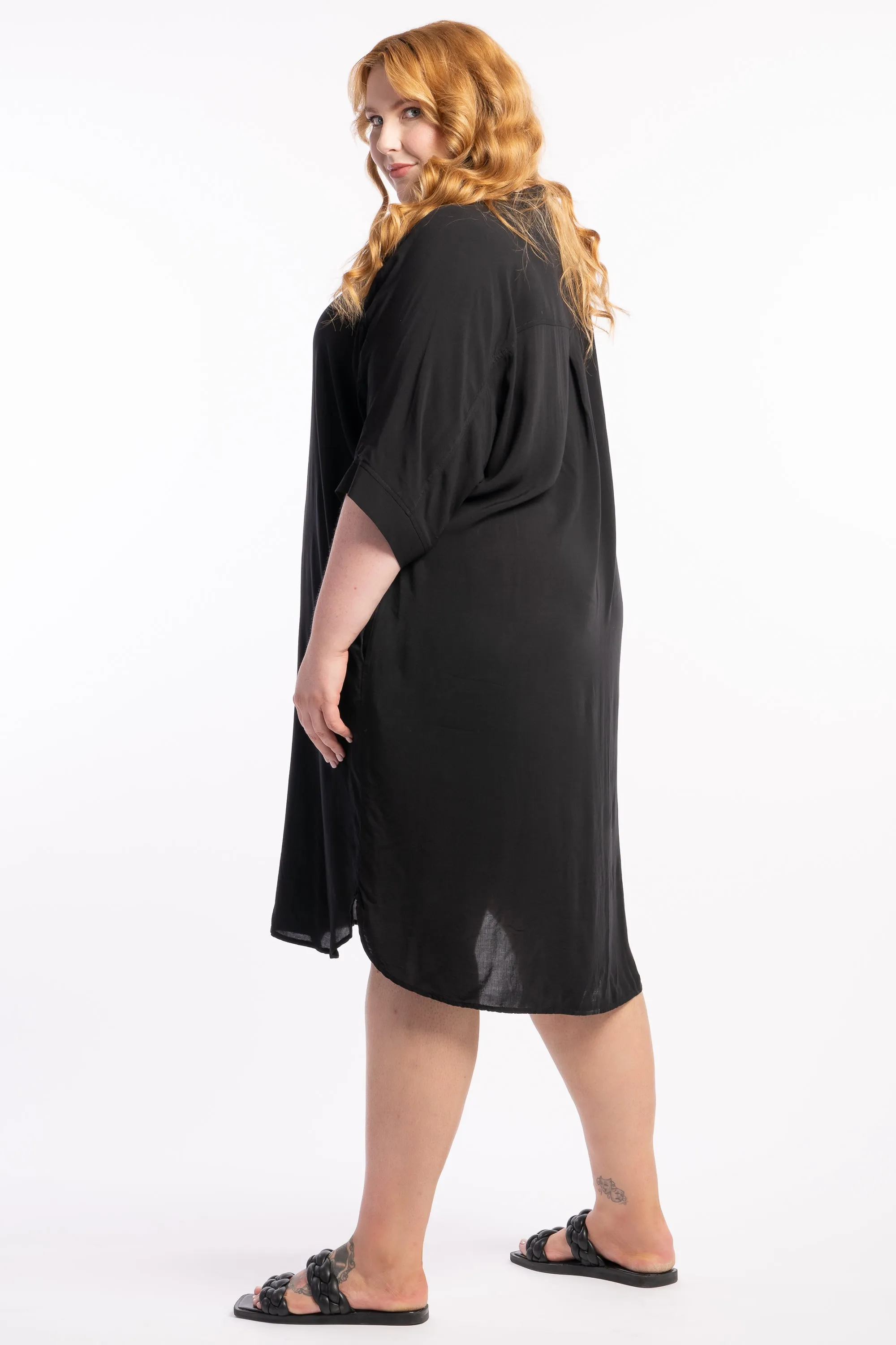 I'm So Excited Oversized Dress - Black