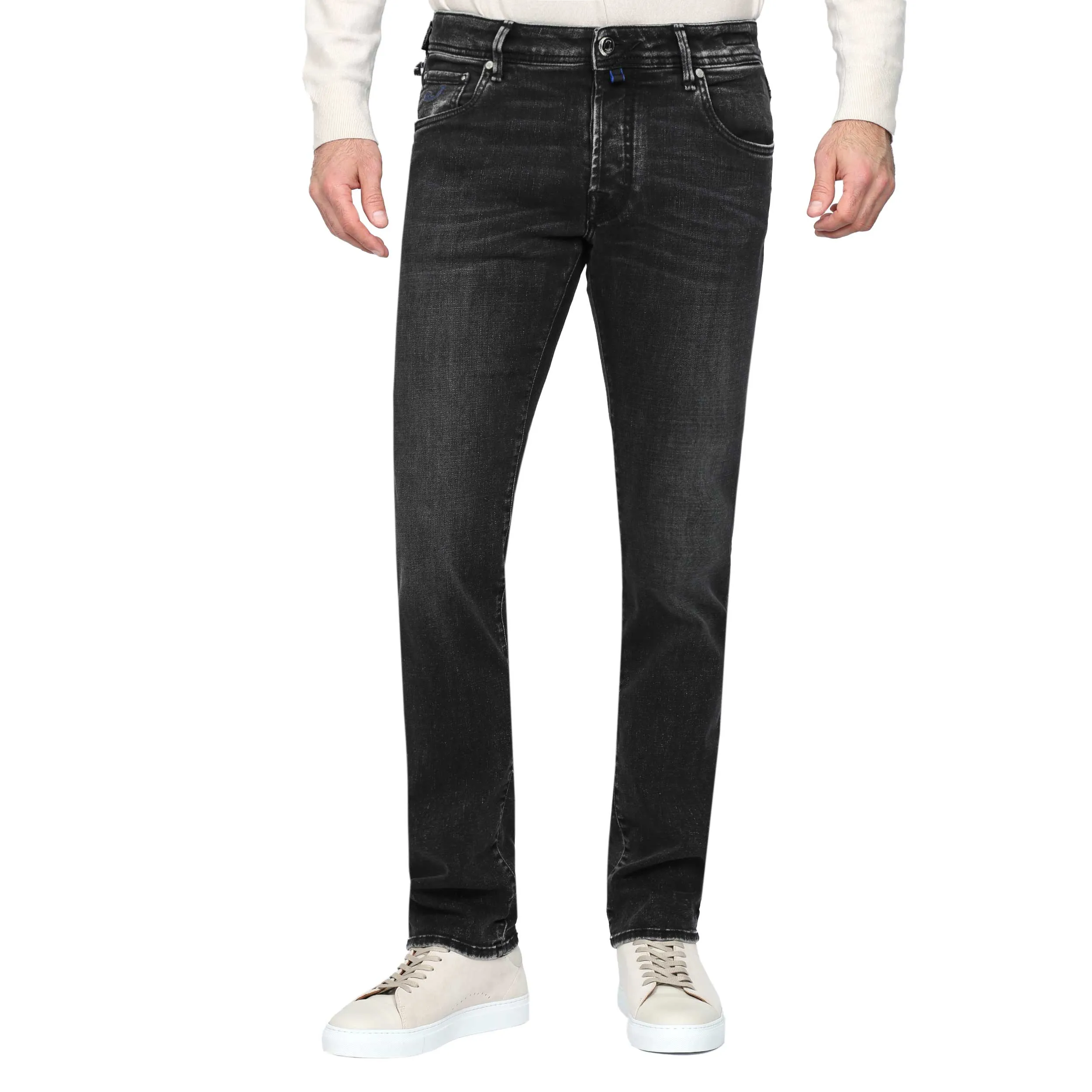 Jacob Cohen Nick Super Slim Jean in Grey Wash Stingray