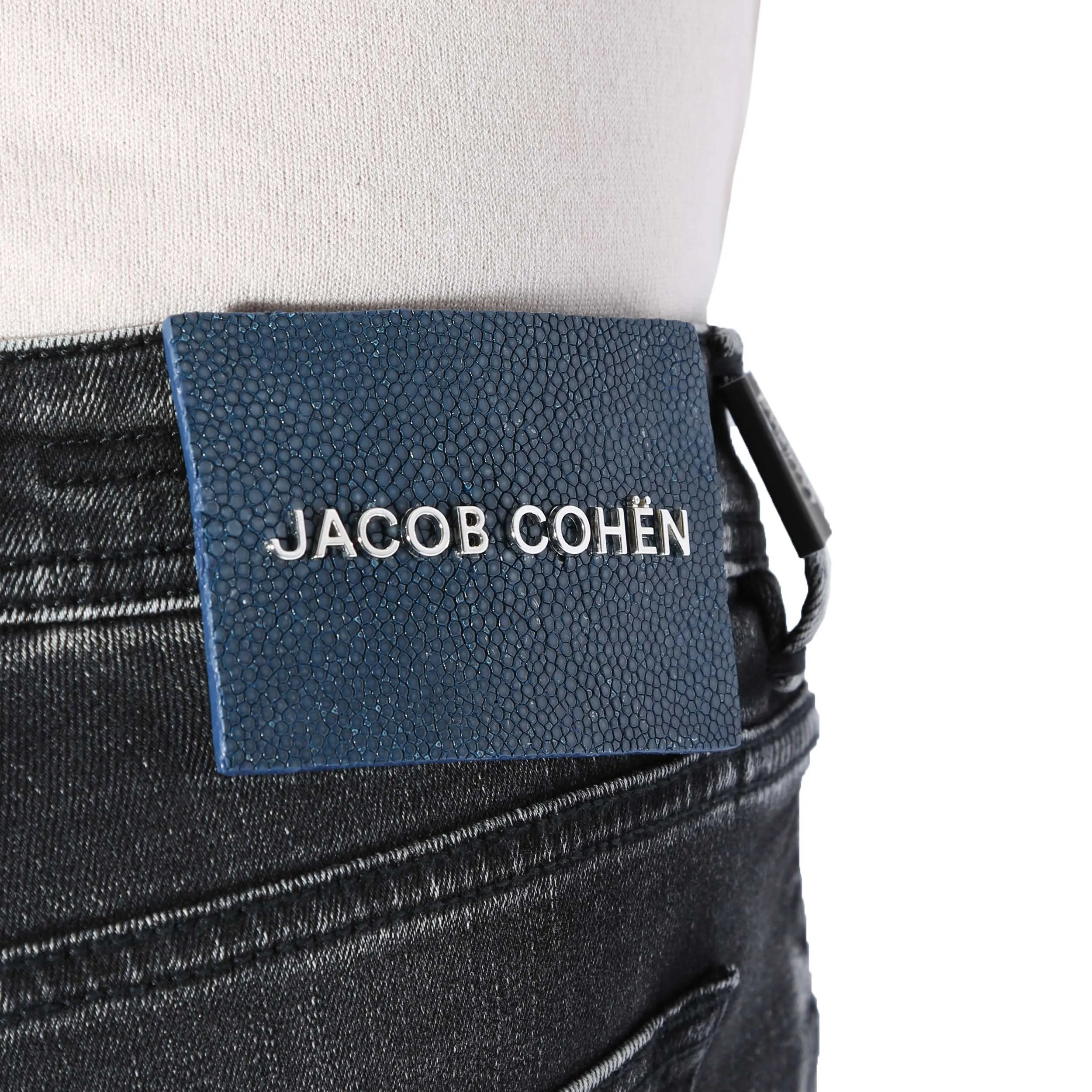 Jacob Cohen Nick Super Slim Jean in Grey Wash Stingray