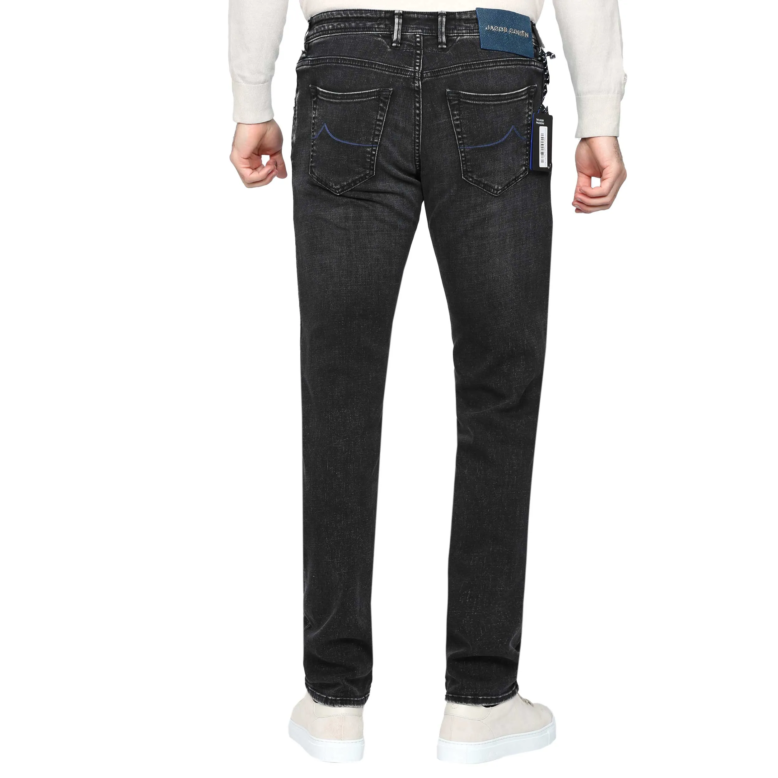 Jacob Cohen Nick Super Slim Jean in Grey Wash Stingray