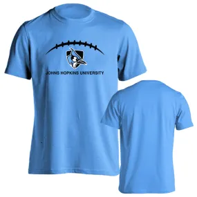 Johns Hopkins University Blue Jays Football Laces Out Logo Short Sleeve T-Shirt