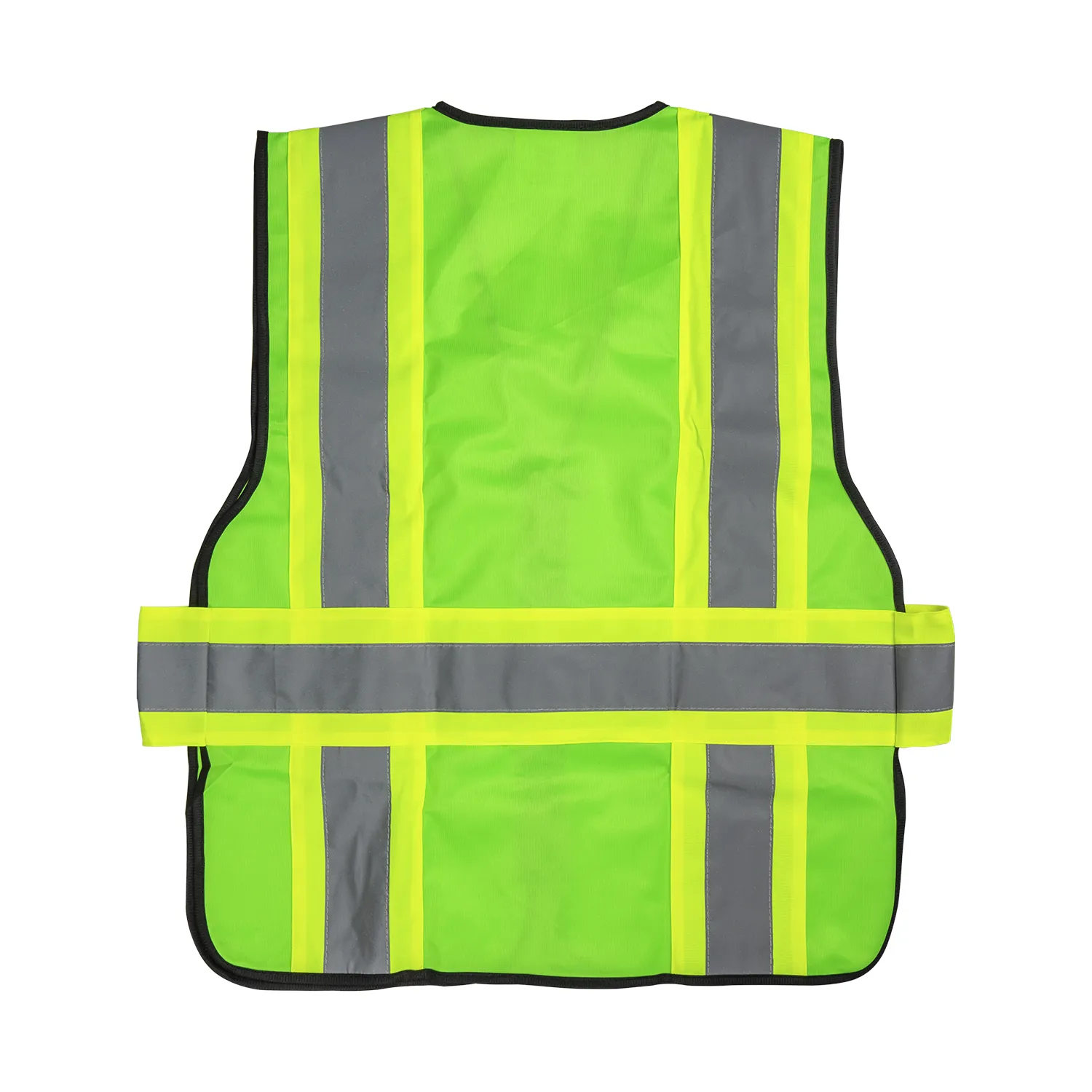 Karat High Visibility Reflective Safety Vest with Zipper Fastening (Green), Large - 1 pc