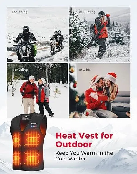 KEMIMOTO Lightweight Heated Vest for Men with Battery Pack Included