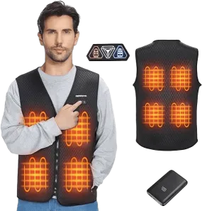 KEMIMOTO Lightweight Heated Vest for Men with Battery Pack Included