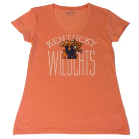 Kentucky Wildcats GFS WOMENS Pastel Coral Short Sleeve V-Neck T-Shirt (M)