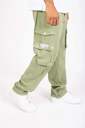 Khaki Relaxed Fit Utility Cargo Trousers