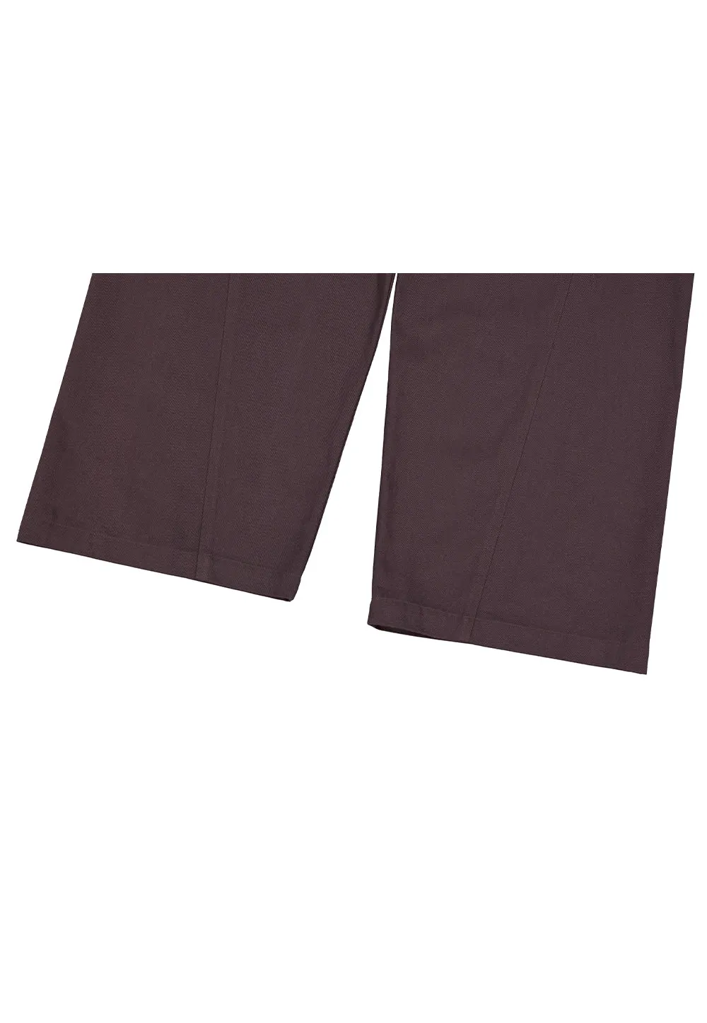 Layered side pocket cotton pants dark brown