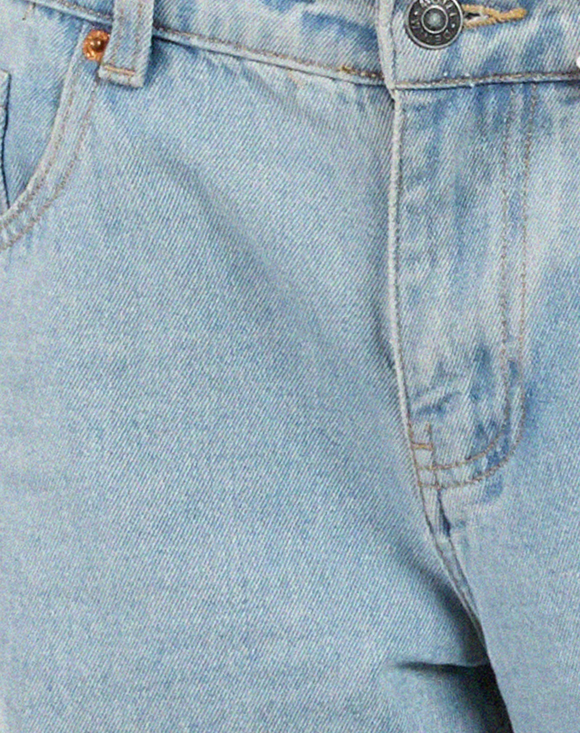 Low Rise Parallel Jeans in Extra Light Wash Blue