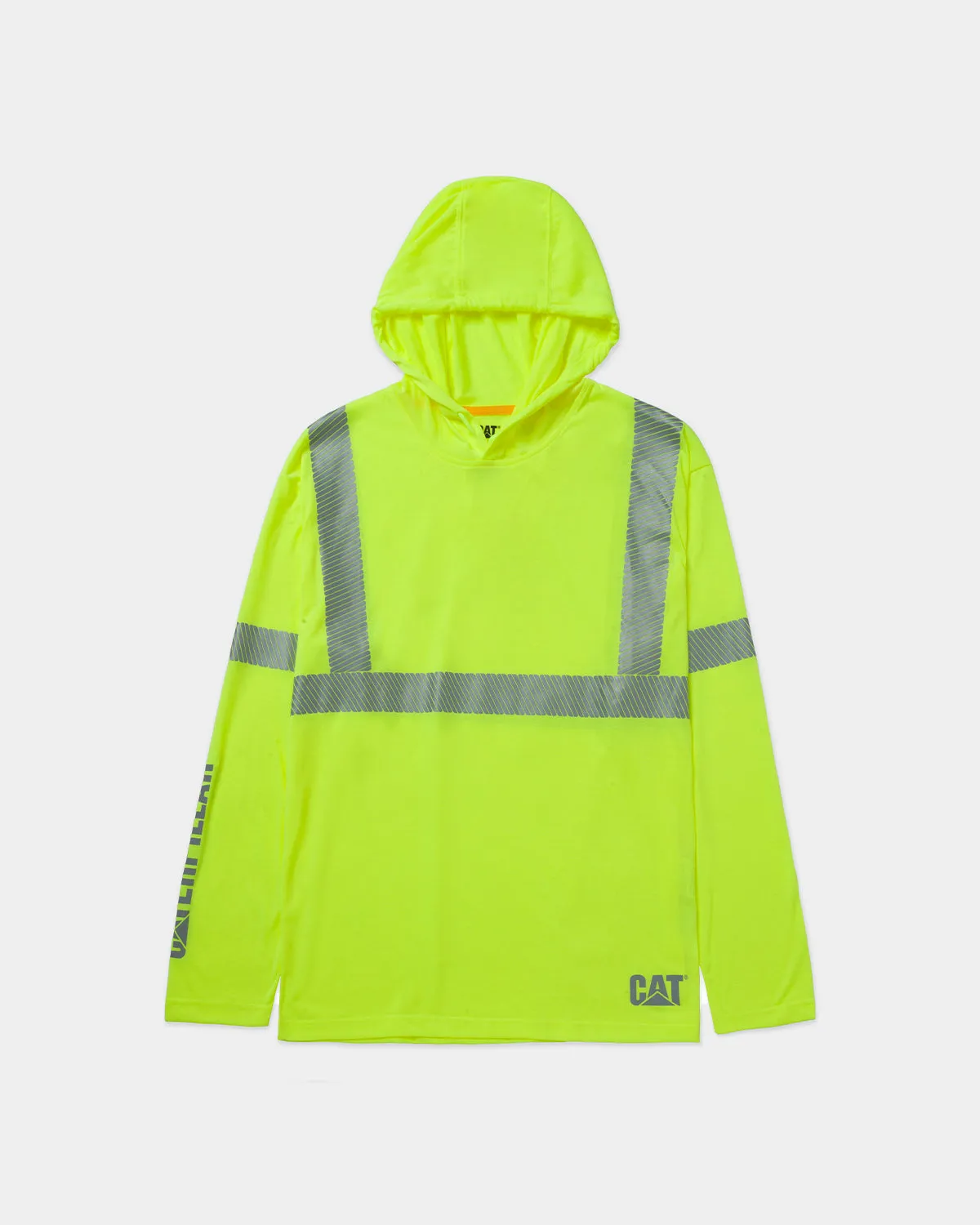 MEN'S ANSI HI-VIS UPF HOODED LONG SLEEVE T-SHIRT