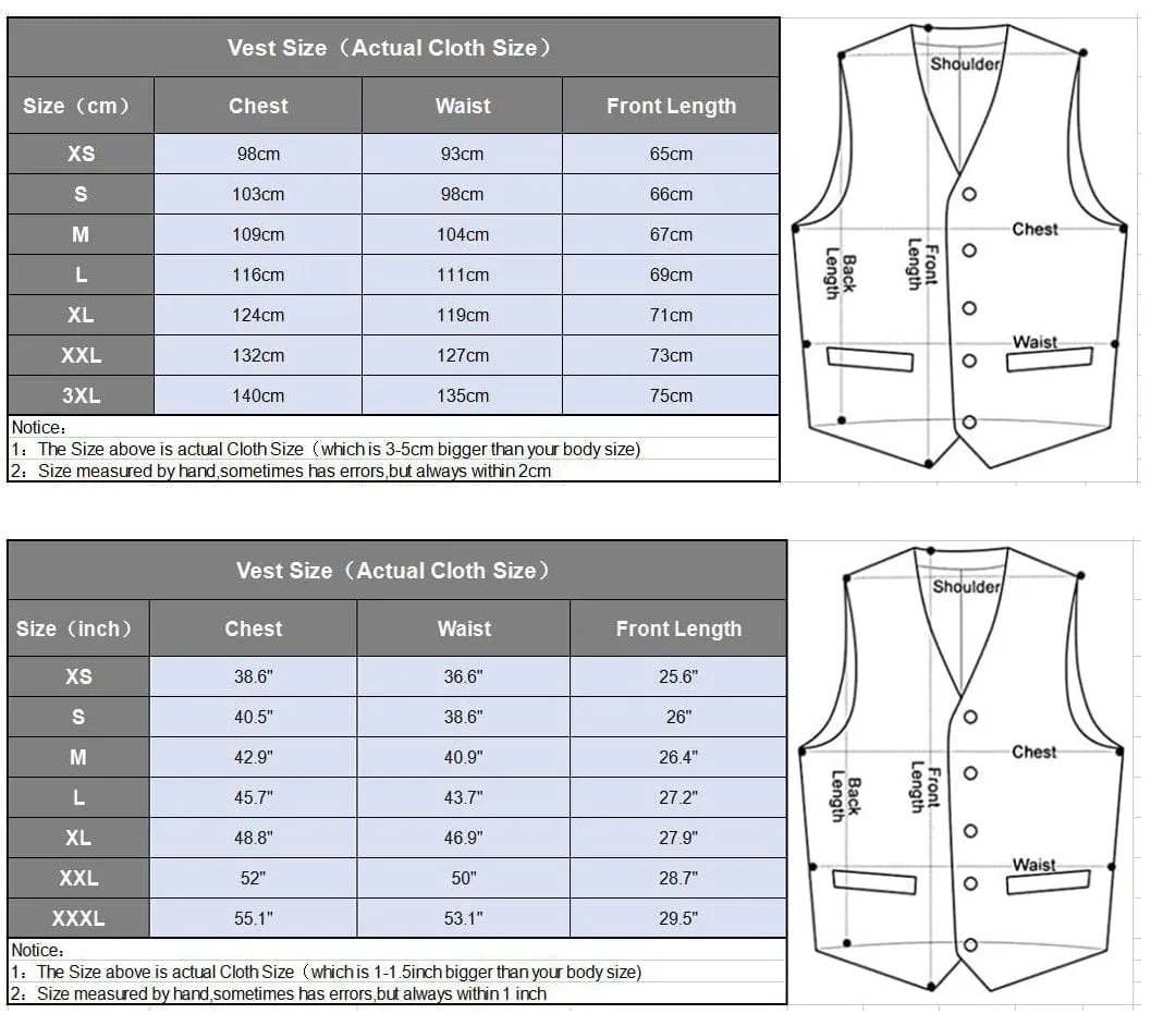 Men's Herringbone  Classic Slim Fit Notch Lapel Waistcoat