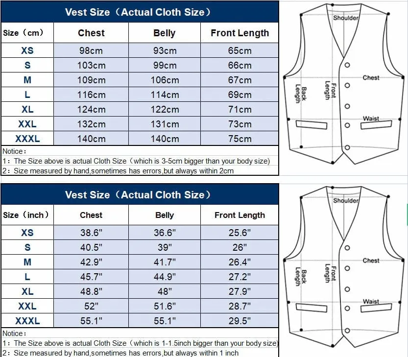 Men's Suede  Double Breasted Slim Fit V Neck Waistcoat