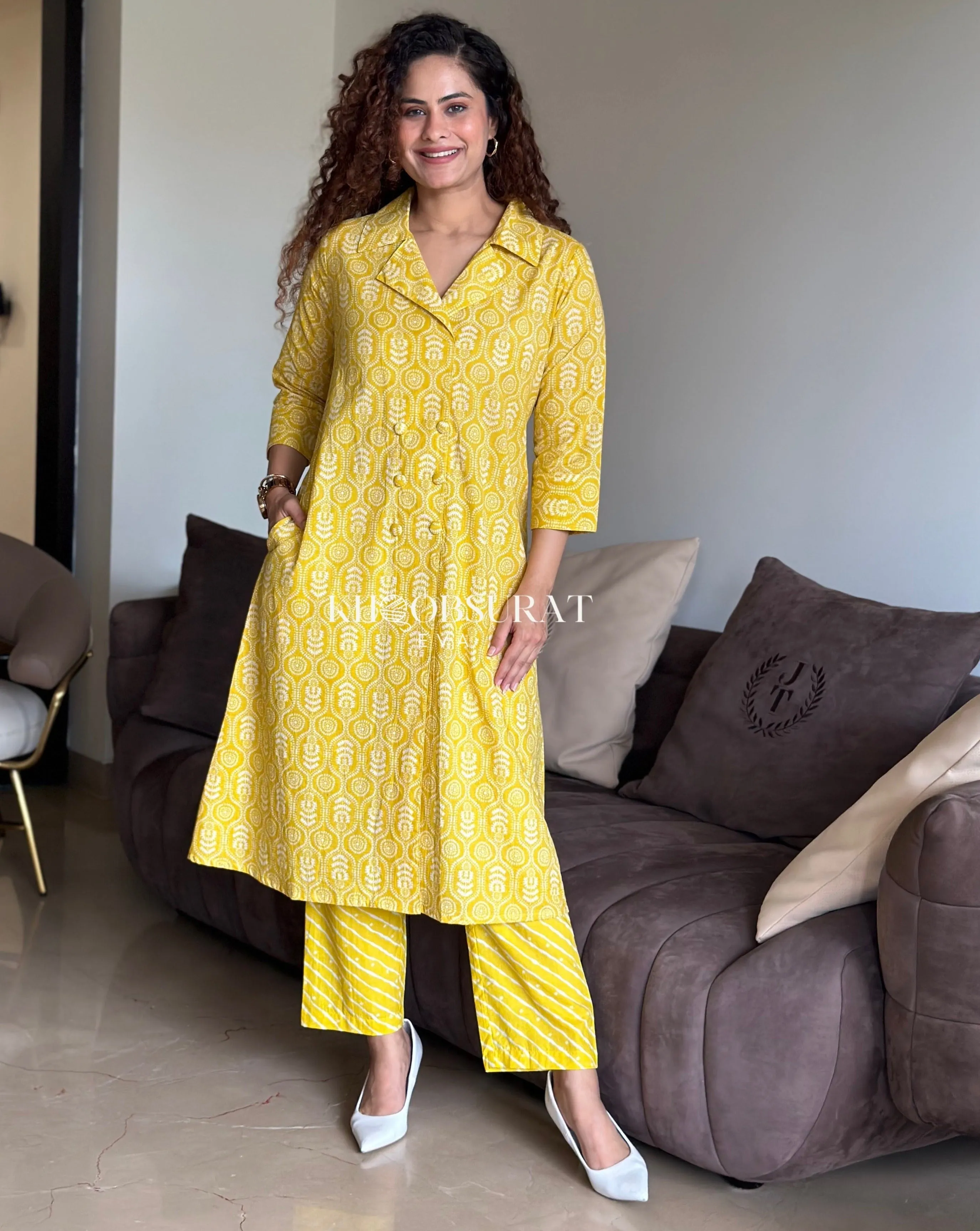 MISS BLISS YELLOW KURTA SET