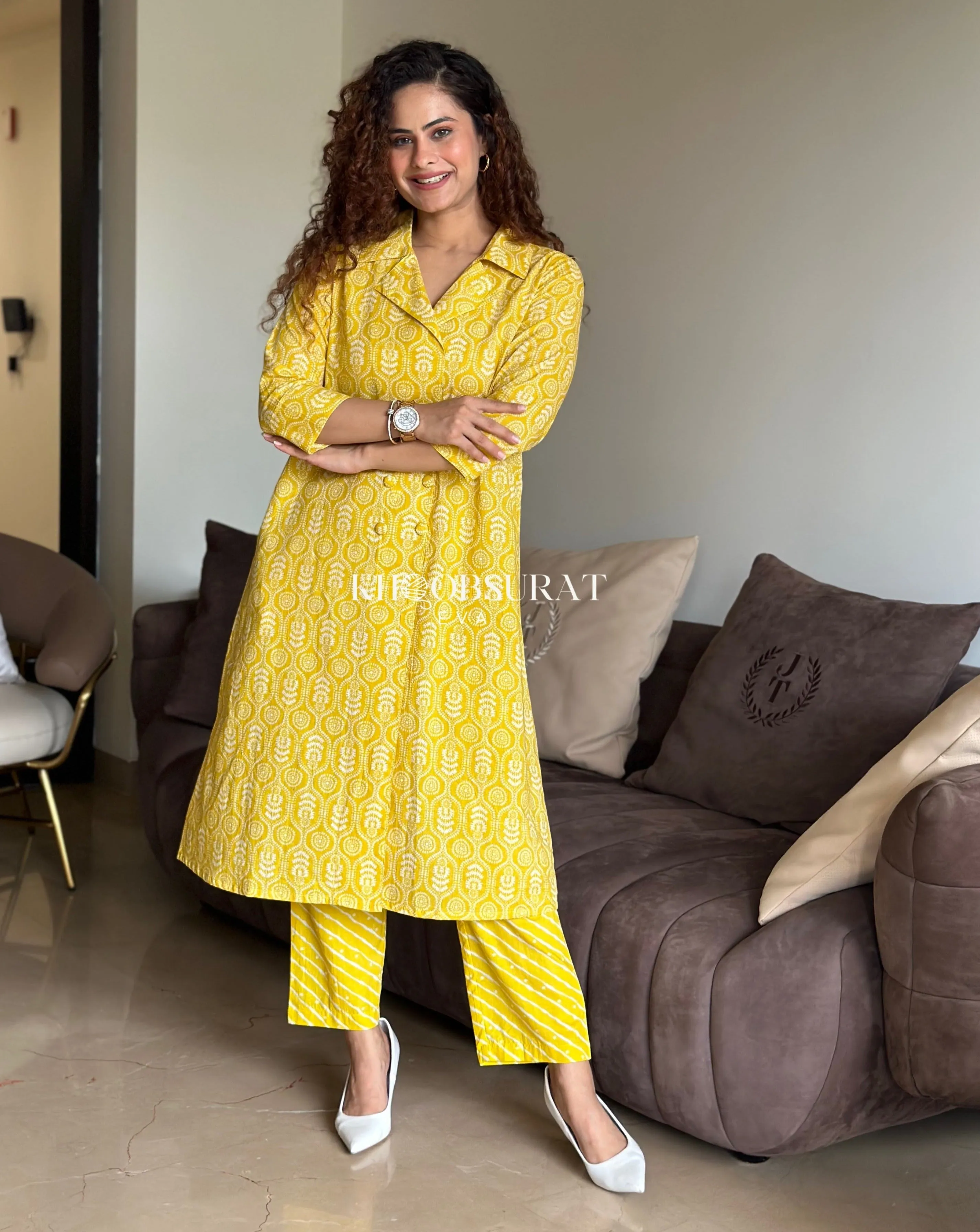 MISS BLISS YELLOW KURTA SET