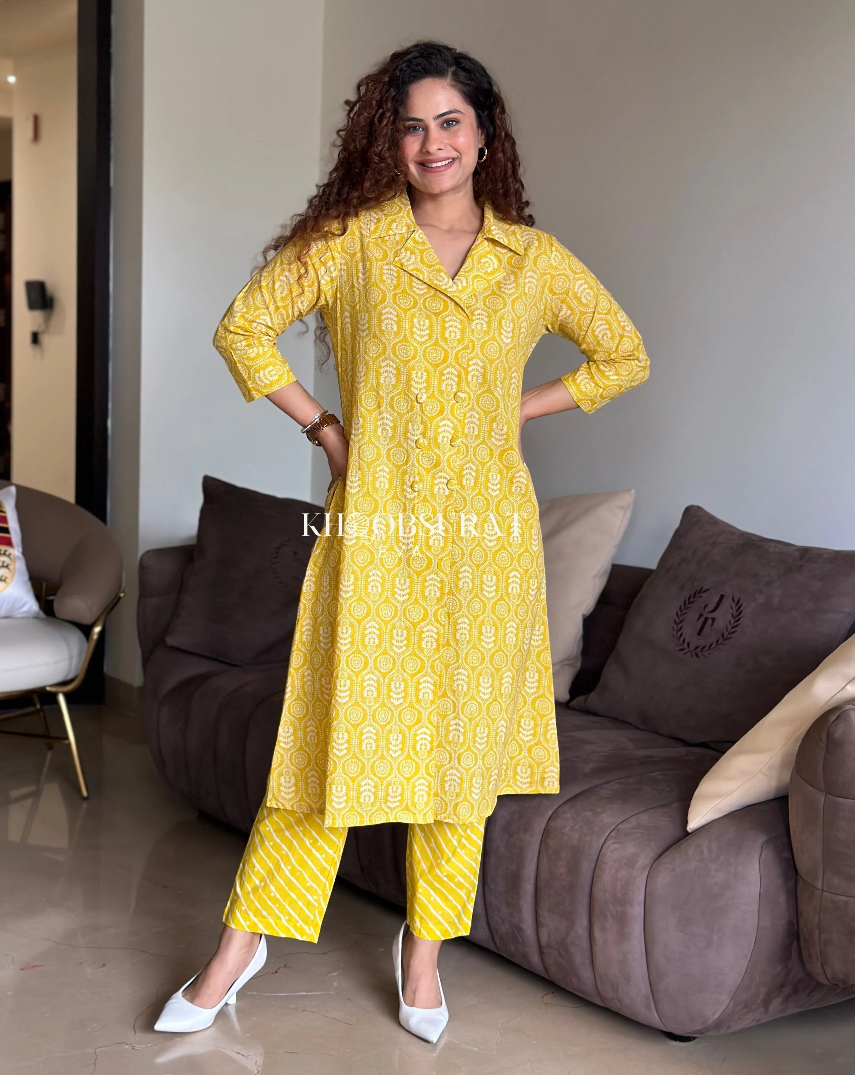 MISS BLISS YELLOW KURTA SET