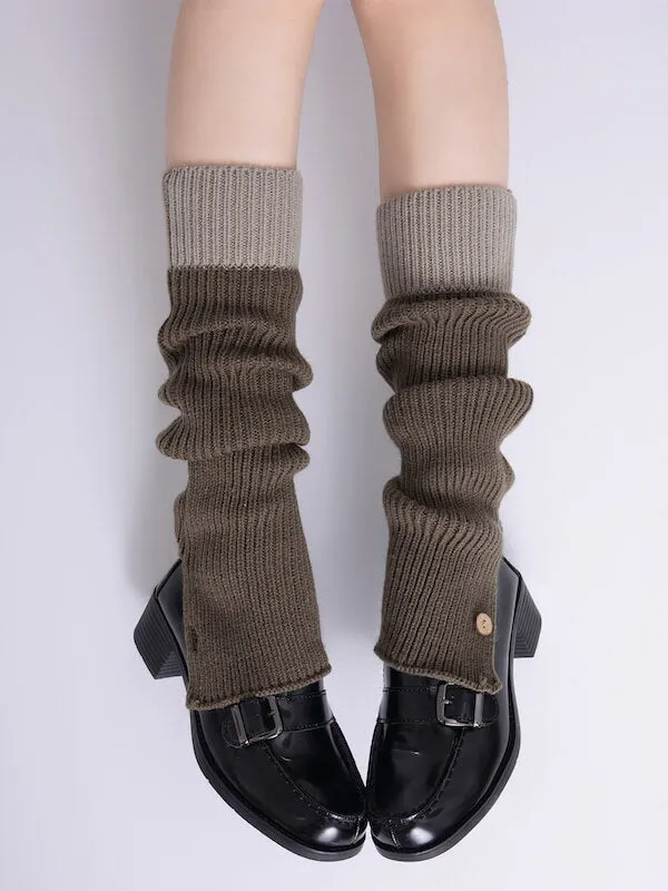 Pastel contrast color leg warmers