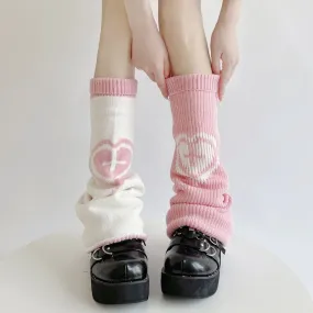 Pastel y2k hearts leg warmers