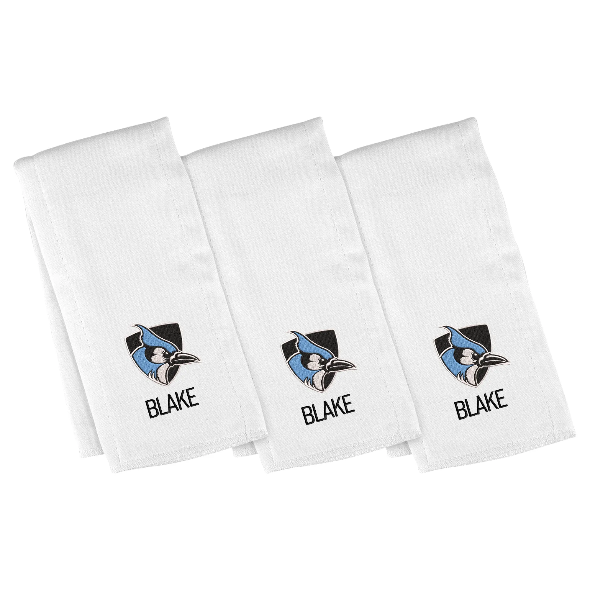 Personalized Johns Hopkins Blue Jays 3-Pack Burp Cloths