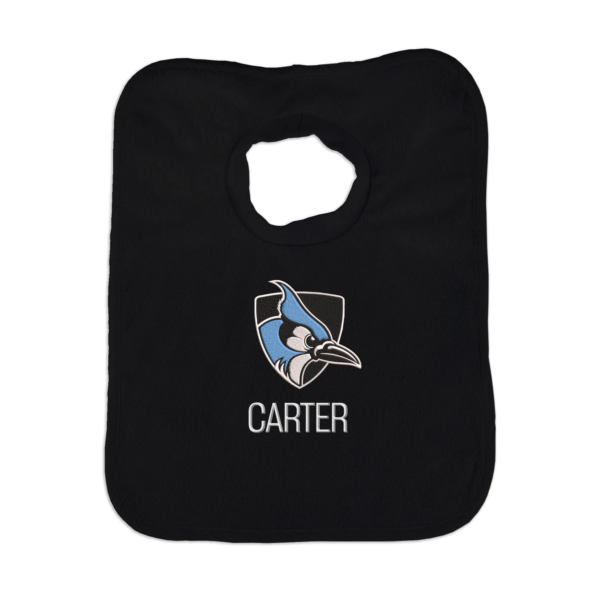 Personalized Johns Hopkins Blue Jays Bib