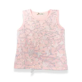 Pink 3D Butterfly Top