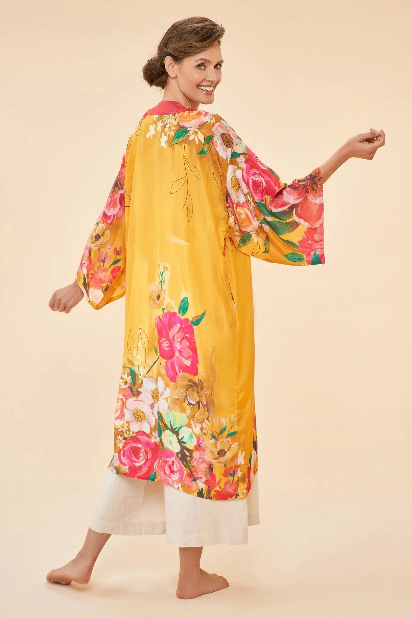 Powder Design Silk Kimono