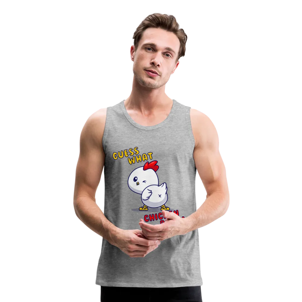 Premium "Guess What? Chicken Butt!" Tank Top - Funny Graphic Sleeveless Tee for Men and Women