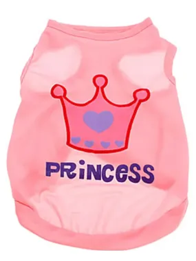 Princess Buchstabe Sleveless Dog Vest