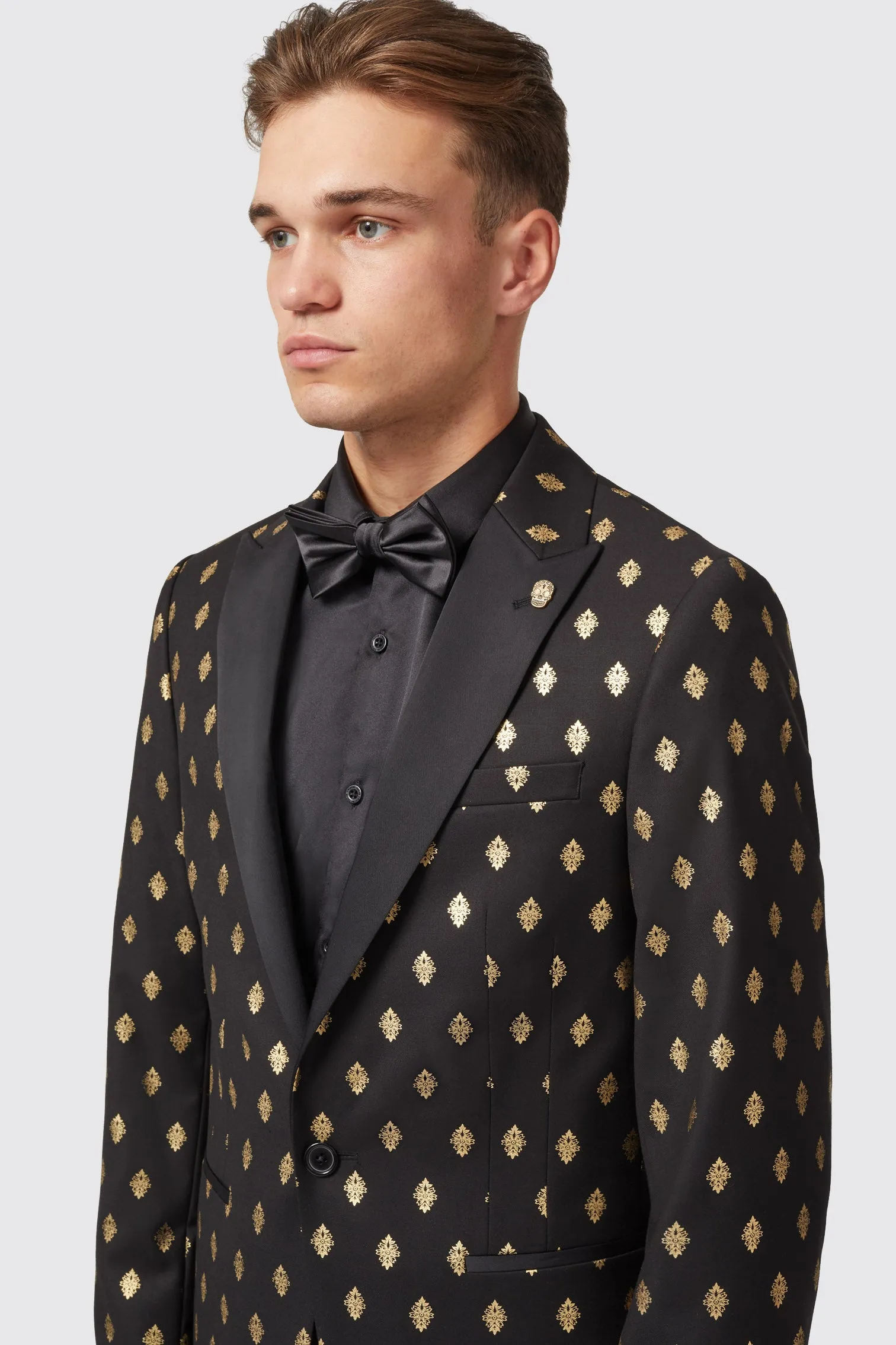 Puccini Slim Fit Black and Gold Jacket - ARCHIVE