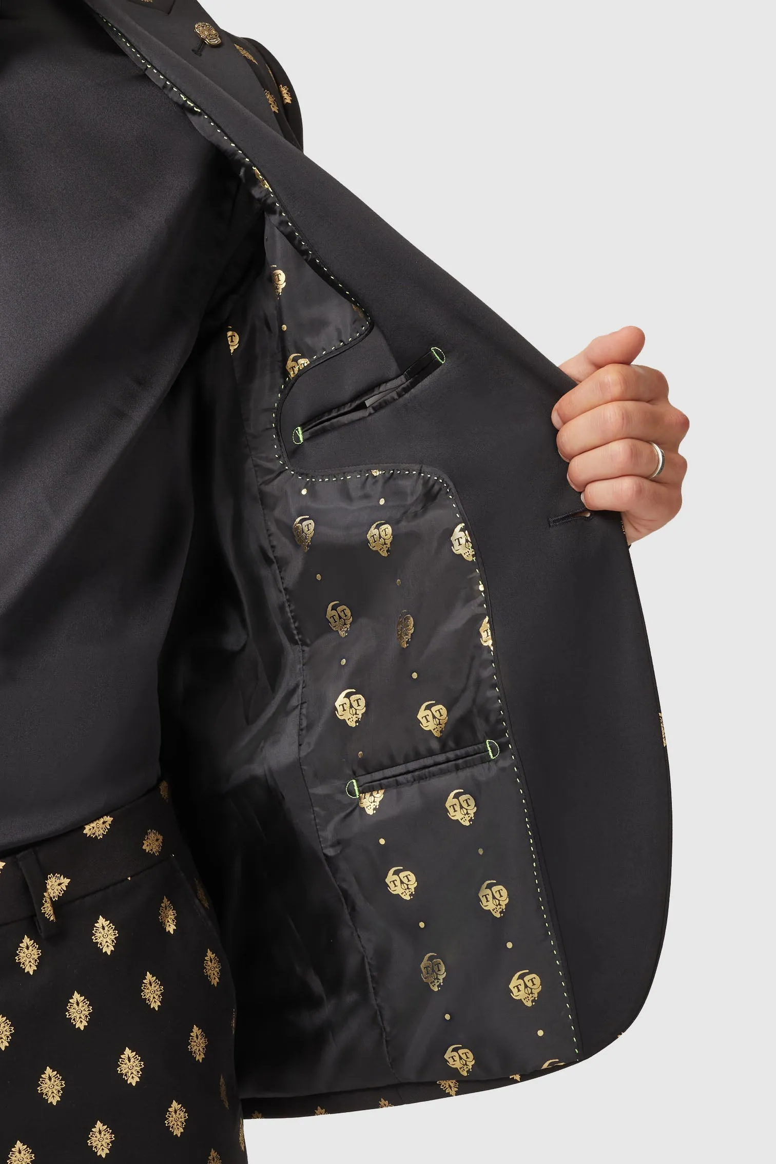 Puccini Slim Fit Black and Gold Jacket - ARCHIVE