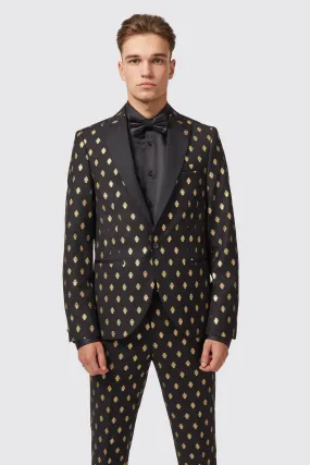 Puccini Slim Fit Black and Gold Jacket - ARCHIVE