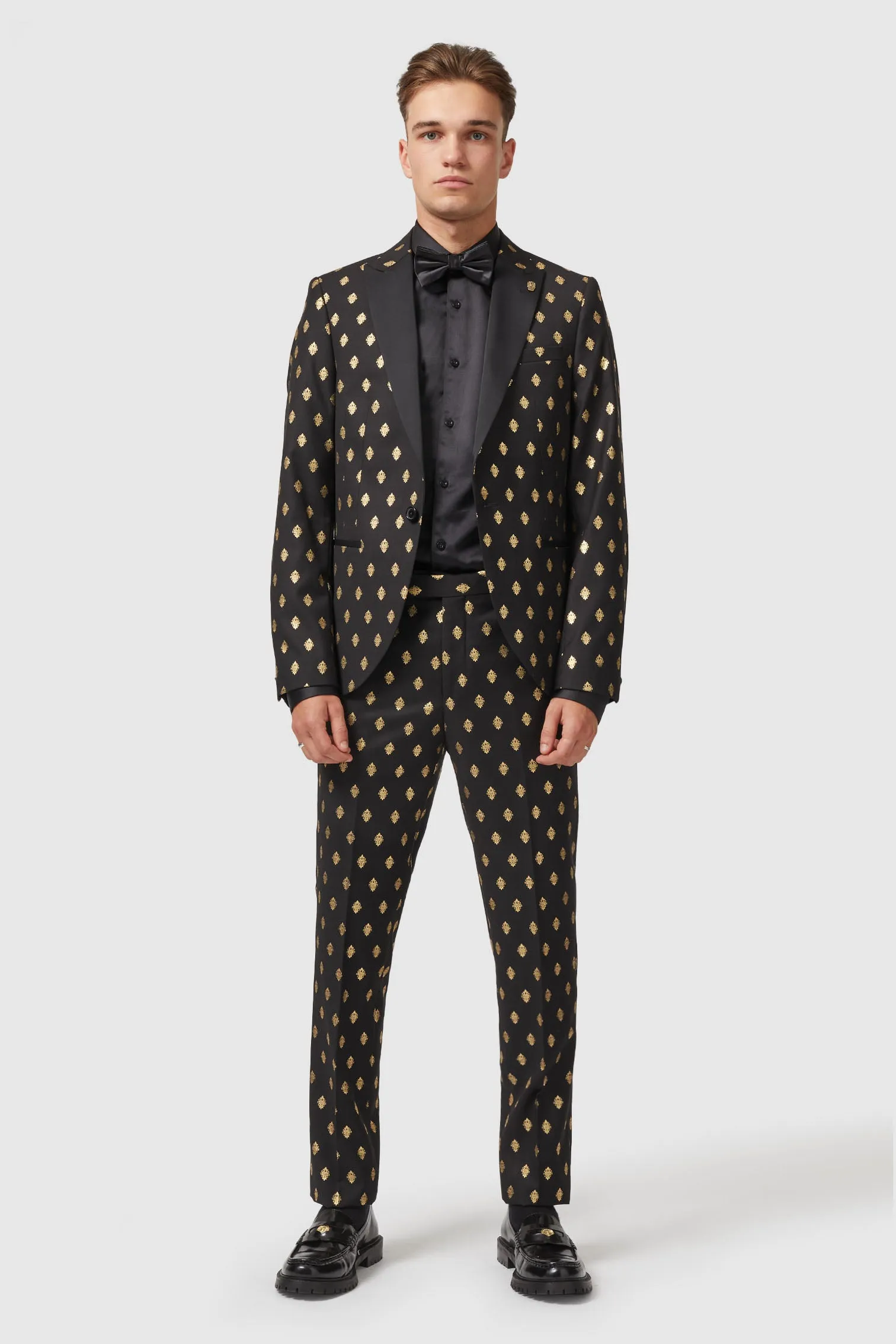 Puccini Slim Fit Black and Gold Jacket - ARCHIVE