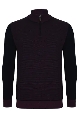 QUINN PLUM HALF ZIP