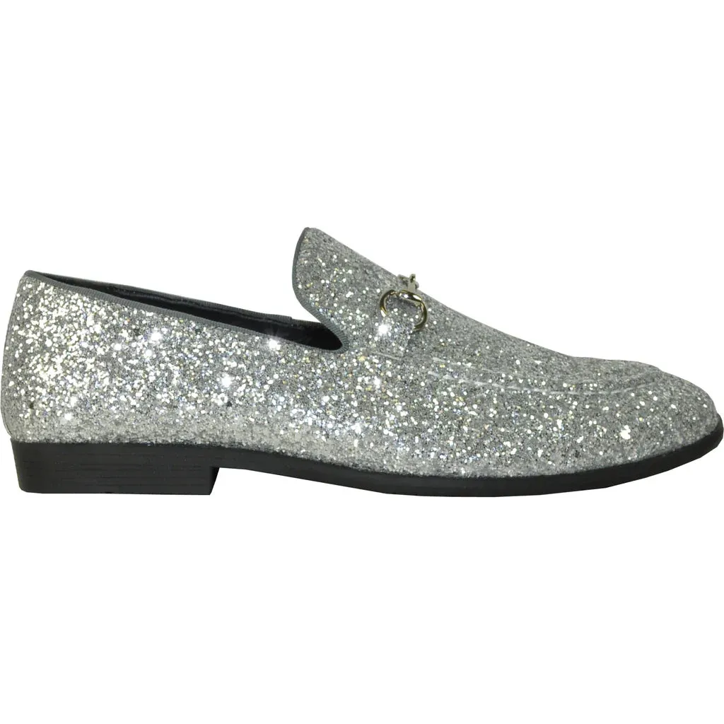 "Bravo 1" Silver Glitter Tuxedo & Prom Shoes