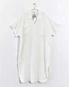 Raey oversized linen smock dress, ivory, 14