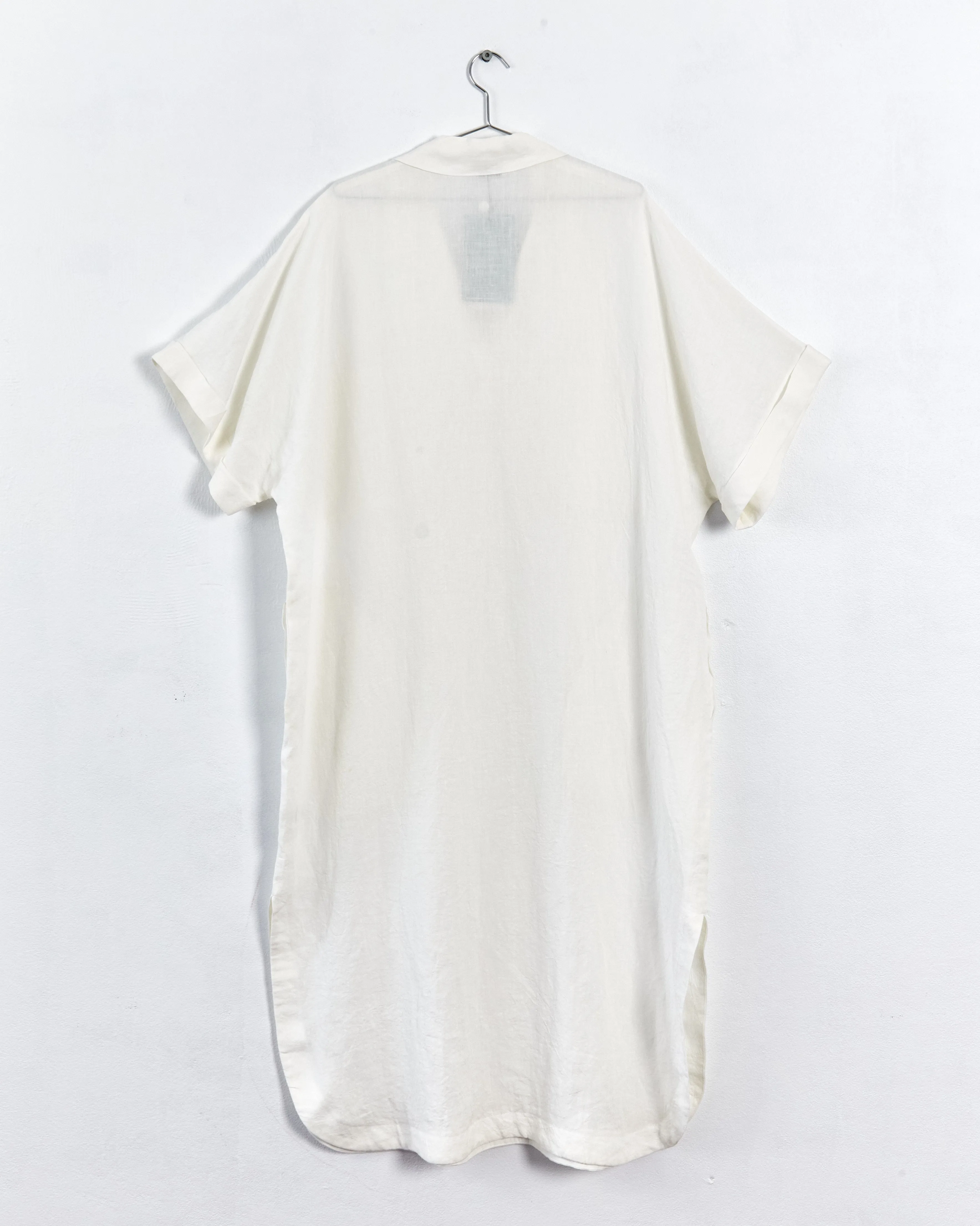 Raey oversized linen smock dress, ivory, 14