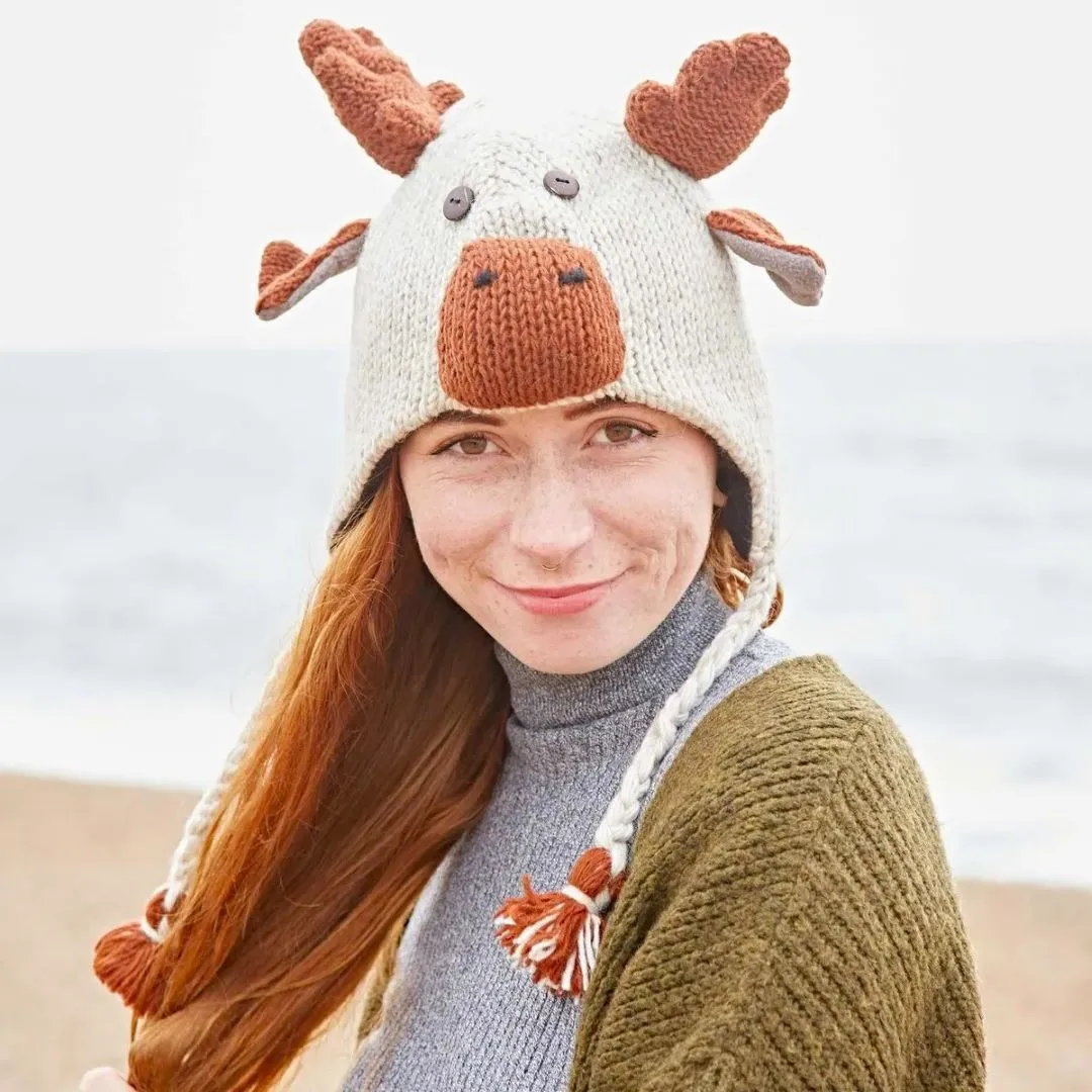 Reindeer Woolen Animal Hat, Nepal